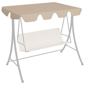 VidaXL Vervangingsluifel voor schommelbank 150/130x105/70 cm beige