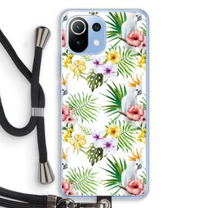 Gele kuif: Xiaomi Mi 11 Lite Transparant Hoesje met koord