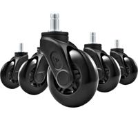 Sharkoon sw10 wielen (zwart, 5 stuks)