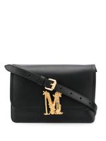 Moschino sac porté épaule à plaque logo - Noir - thumbnail