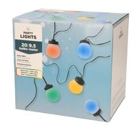 Gekleurde party lichtjes lichtsnoeren 9,5 meter voor buiten