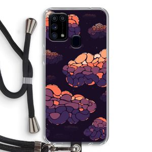 Patroon Wolken: Samsung Galaxy M31 Transparant Hoesje met koord