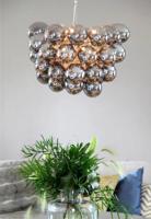 Hanglamp &apos;Gross&apos; glazen hanglamp By Rydens 8x G9 fitting 50 cm