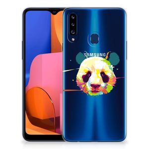 Samsung Galaxy A20s Telefoonhoesje met Naam Panda Color