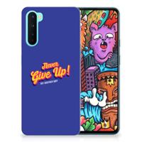 OnePlus Nord | Siliconen hoesje | met naam Never Give Up