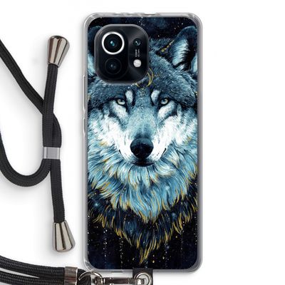 Darkness Wolf: Xiaomi Mi 11 Transparant Hoesje met koord