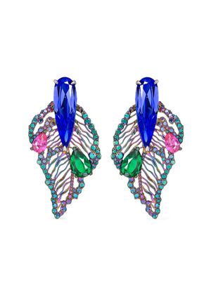 Anabela Chan boucles d'oreilles Rainbow Titan en or blanc 18ct - Bleu