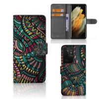 Samsung Galaxy S21 Ultra | Telefoon Hoesje | Aztec | Portemonnee hoesje
