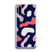 Memphis Shapes Pink: Huawei P30 Transparant Hoesje