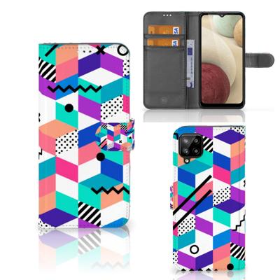 Samsung Galaxy A12 | Book Case | Blokken Kleurrijk