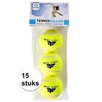 Tennisballen - 15x - voor honden - Buitenspeelgoed - Tennissen