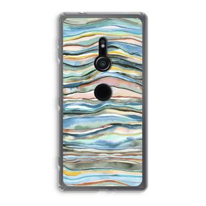 Watercolor Agate: Sony Xperia XZ2 Transparant Hoesje