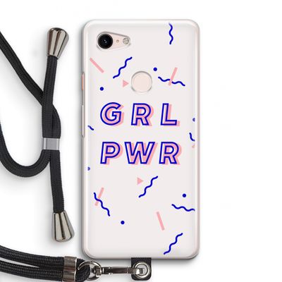 GRL PWR: Pixel 3 Transparant Hoesje met koord