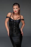 * NOIR handmade Wetlook corsage met kant ( S ) - thumbnail