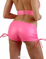 * SOISBELLE Neon Roze wetlook Short, SH-H021 (L)