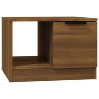 The Living Store Salontafel Bruineiken 50 x 50 x 36 cm - Bewerkt hout