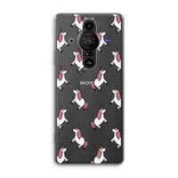 Eenhoorns overal: Sony Xperia Pro-I Transparant Hoesje