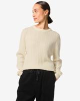 HEMA Dames kabeltrui Fiep gebroken wit (gebroken wit)