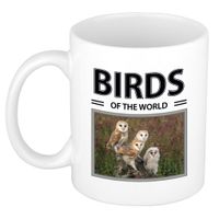 Foto mok Kerkuil beker - birds of the world cadeau Kerkuilen liefhebber - thumbnail