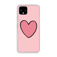 Hartje: Pixel 4 Transparant Hoesje