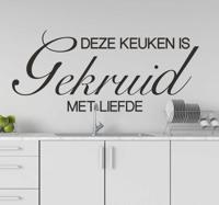 Muursticker keuken gekruid met liefde - thumbnail