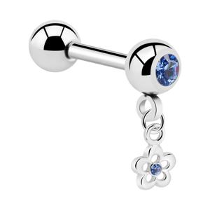 Jeweled Barbell with Charm Chirurgisch staal 316L / Belegde messing Barbells