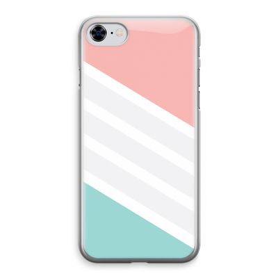 Strepen pastel: iPhone 8 Transparant Hoesje
