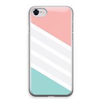 Strepen pastel: iPhone 8 Transparant Hoesje