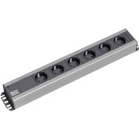Bachmann 300000 Stekkerdoos 19 inch 6-voudig Zwart, Antraciet Randaarde stekker 1 stuk(s)