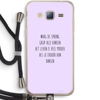 Sprong: Samsung Galaxy J3 (2016) Transparant Hoesje met koord