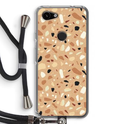 Terrazzo N°17: Pixel 3a Transparant Hoesje met koord