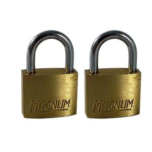 Masterlock 2 x 40mm solid brass padlocks - steel shackle - keyed alike - CAD40T