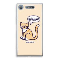 Miauw: Sony Xperia XZ1 Transparant Hoesje