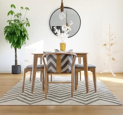 Chevron zigzagpatroon vinyl tapijt eetkamer