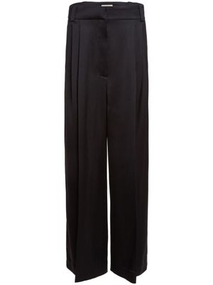 KHAITE pantalon ample Simone à plis - Noir