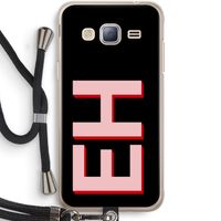 Monogram: Samsung Galaxy J3 (2016) Transparant Hoesje met koord