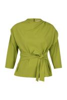 Hailey twill top - dark lime - 13475
