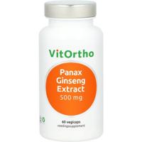 VitOrtho Panax ginseng extract 500mg 60 Vegetarische capsules