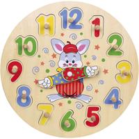 VIGA klok puzzel, d 30 cm, 12 delen, 1 stuk
