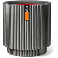 Cilindervaas - CAPI EUROPE - Groef NL - 36 x 38 cm - Antraciet