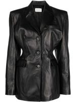 Magda Butrym single-breasted leather jacket - Noir