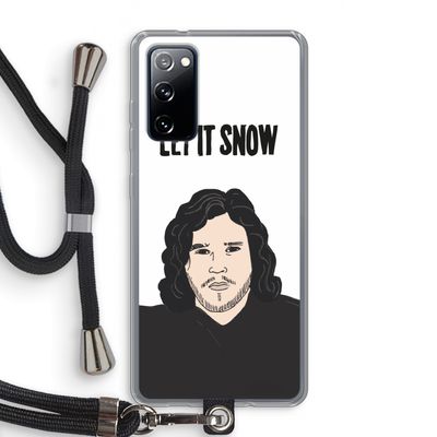 Let It Snow: Samsung Galaxy S20 FE / S20 FE 5G Transparant Hoesje met koord