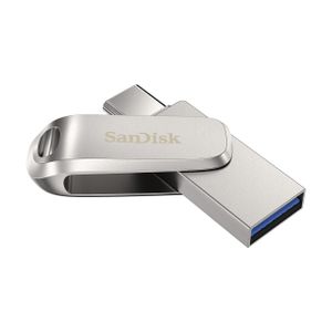 SanDisk Dual Drive Ultra 3.1 Luxe 128GB (USB-C) USB-sticks Grijs