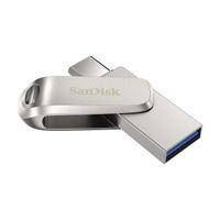 SanDisk Dual Drive Ultra 3.1 Luxe 128GB (USB-C) USB-sticks Grijs SanDisk Dual Drive Ultra 3.1 Luxe 128GB (USB-C) USB-sticks Grijs