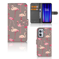 OnePlus Nord CE 2 Telefoonhoesje met Pasjes Flamingo