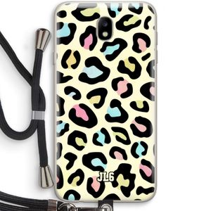 Leopard pattern: Samsung Galaxy J7 (2017) Transparant Hoesje met koord