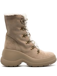 Moncler Resile Trek suede boots - Tons neutres