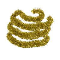 Kerstslingers - 3x stuks - glitter goud - folie - 180 x 12 cm - extra brede slinger/kerstboom versie