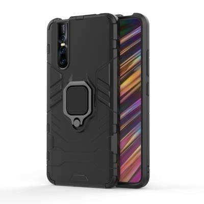 PC + TPU schokbestendige beschermhoes voor vivo V15 Pro met magnetische ring houder (zwart)