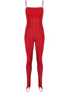 Wolford x Simkhai combinaison en maille chaîne - Rouge